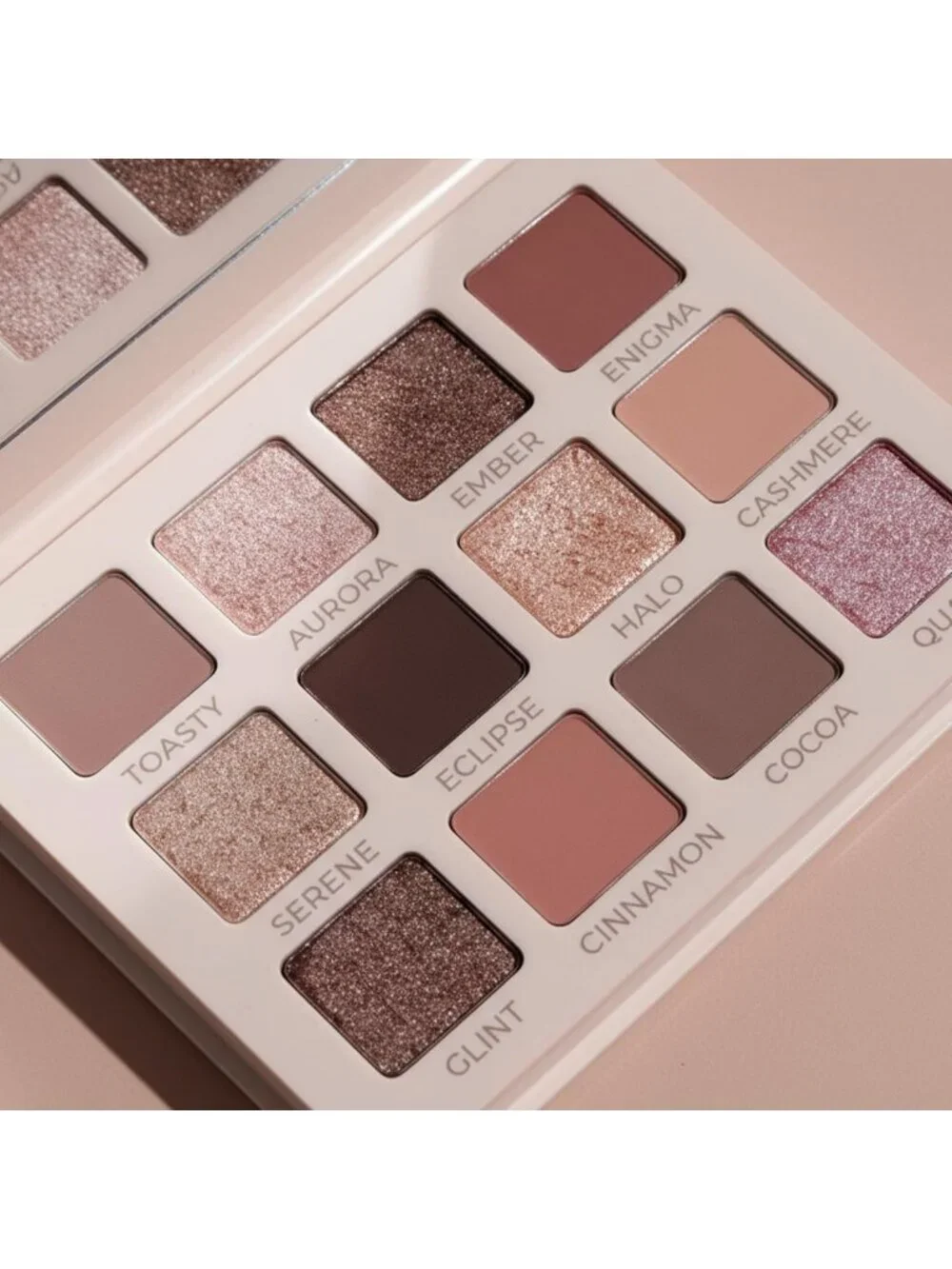 Nude Eyeshadow Palette - 12 Neutral Shimmer & Matte Vegan Shades for All Skin